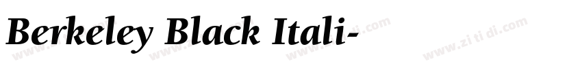 Berkeley Black Itali字体转换 Berkeley Black Itali字体转换